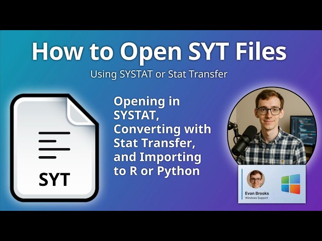 How to Open SYT Files (SYSTAT Statistical Data)