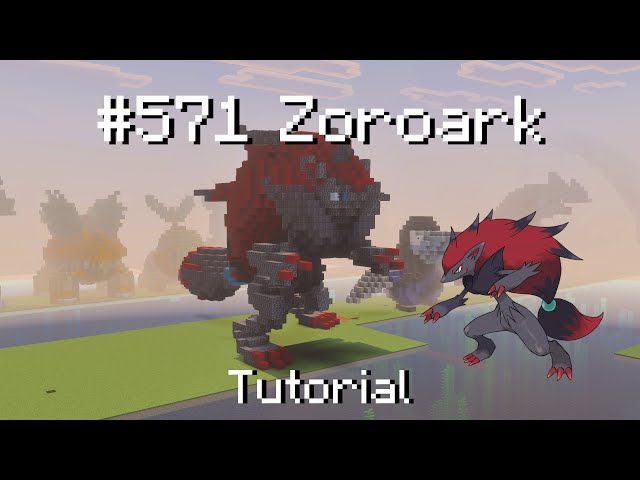 How to build a Pokémon Zoroark statue in Minecraft (Tutorial)