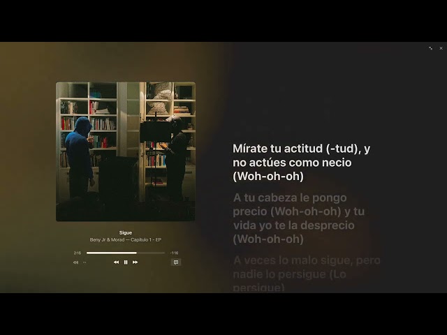 Sigue (slowed & lyrics) - Beny jr, Morad