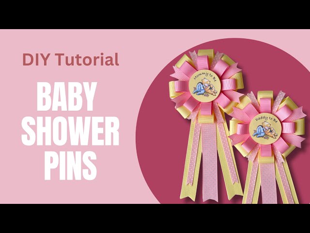Winnie the Pooh Baby Shower Pins Tutorial | How to Make Mommy to Be Badge