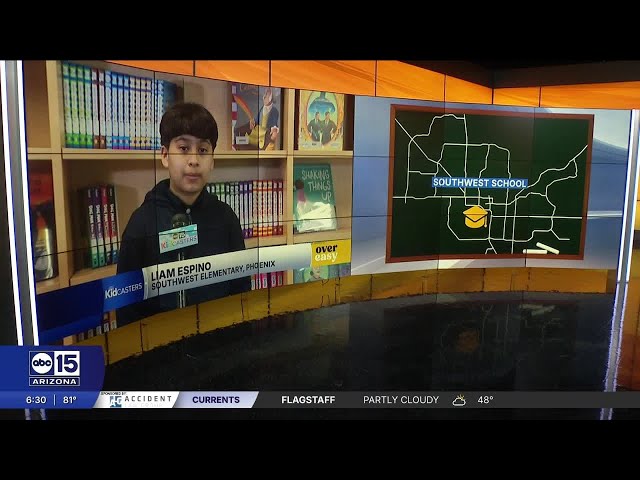 Kidcaster Liam gives your Wednesday morning forecast from Southwest Elementary School