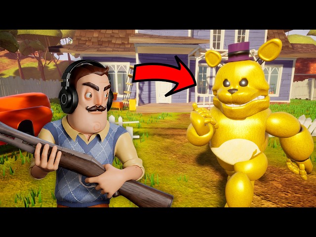 Neighbor Plays - Hello Neighbor Fredbear Gun Mod