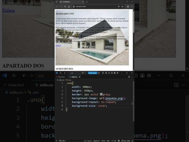 The BACKGROUND-SIZE property in CSS #tutorial #css
