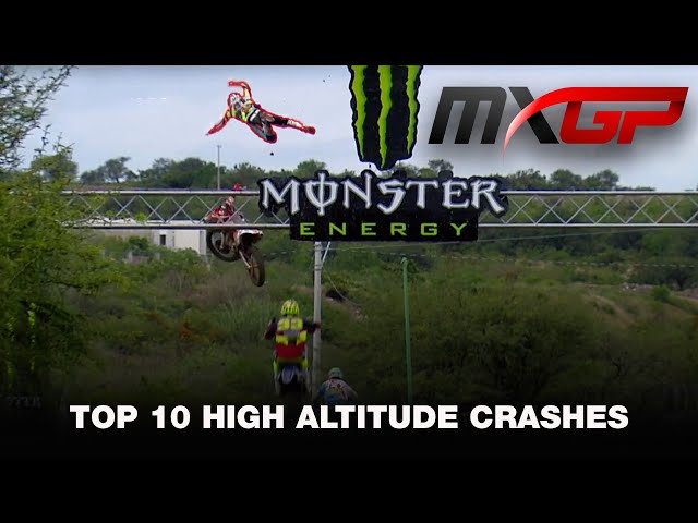 Top 10 Insane High Altitude Crashes - MXGP #Motocross