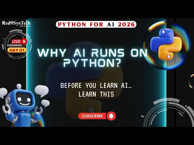 Python for AI in 2026 | Day 1 LIVE | No Coding Experience Needed | Red9SysTech