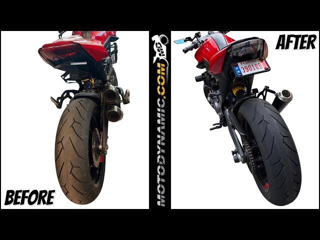 Ducati Monster 937 - MotoDynamic Tail Light and Fender Eliminator Installed