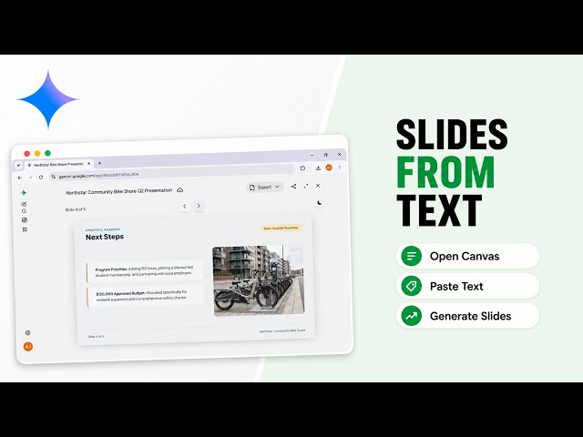 How to Turn Text into Slides with Google Gemini Canvas (2026 Editable Presentations)
