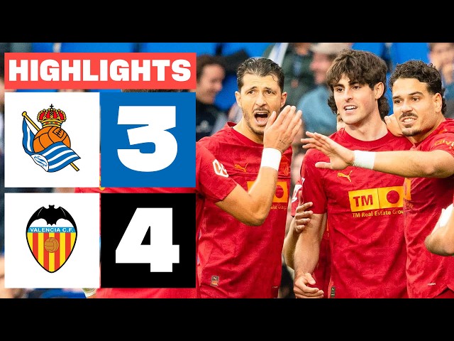 REAL SOCIEDAD 3 - 4 VALENCIA CF | RESUMEN LALIGA EA SPORTS