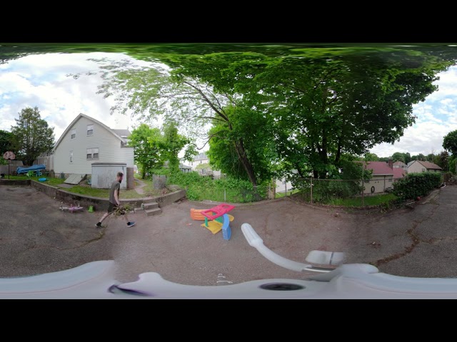 time lapse in 360, building a new compost pile