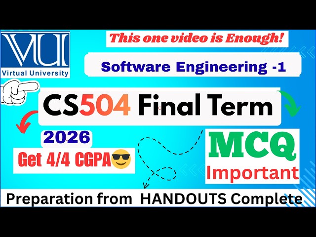 CS504 Final Term most Important & REPEATED MCQ by @Helper0711  cs504 current paper MCQ ✅