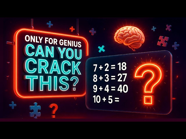 🔴 LIVE 🧠 Math Brain Teaser | Can You Solve These Before Time Runs Out? ⏱️ #BrainTeasers