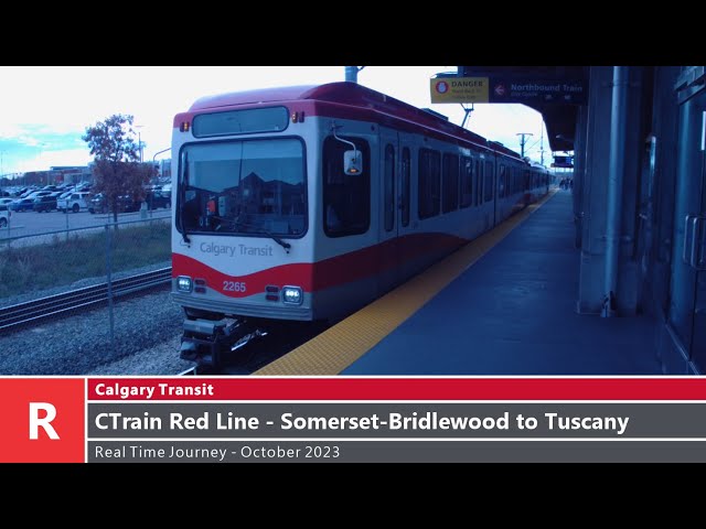 🚊 Calgary Transit - Real Time Journey - CTrain Red Line - Somerset-Bridlewood to Tuscany