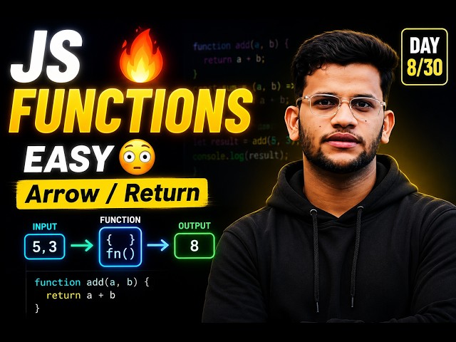 JavaScript Functions Explained in 10 Minutes 🔥 (Declaration vs Arrow Function + Return)