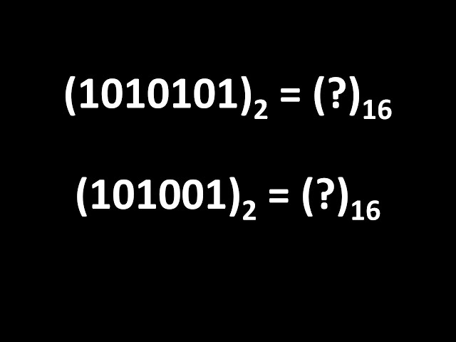 Binary to Hexadecimal Conversion