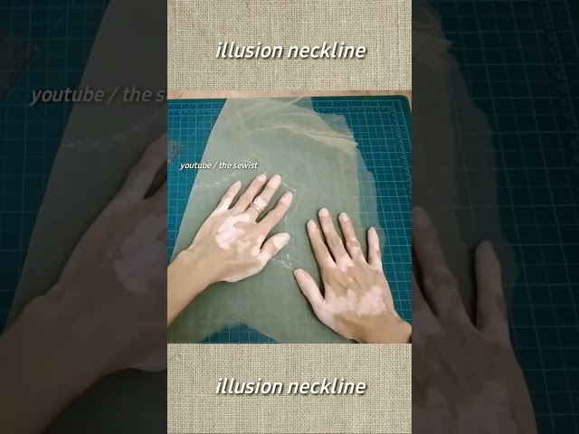 🧵 Making the Illusion Neckline of my Client's Wedding Dress × Sewing Tutorial #shorts
