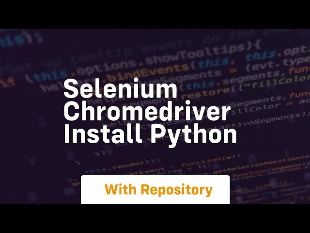 selenium chromedriver install python