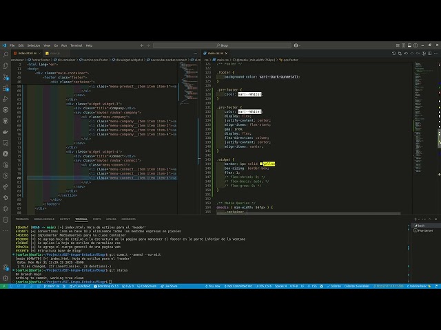 19. Blogr: Footer Estilos a enlaces y Widgets Flexibles con Media Queries
