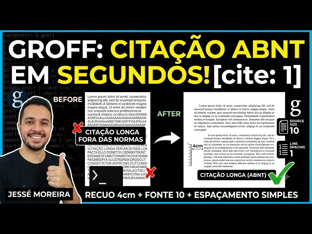 How to Create Long Citations (ABNT) in Groff in Seconds! 📄