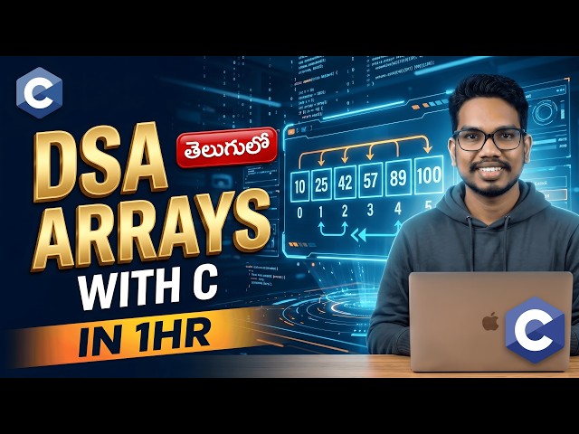 DSA Arrays with C in Telugu | Complete Arrays Masterclass for Beginners | PythonLife