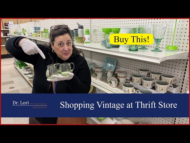 Buy this Vintage Shopping at Thrift Store! Green & Depression Glass, Plates, China Sets by Dr. Lori