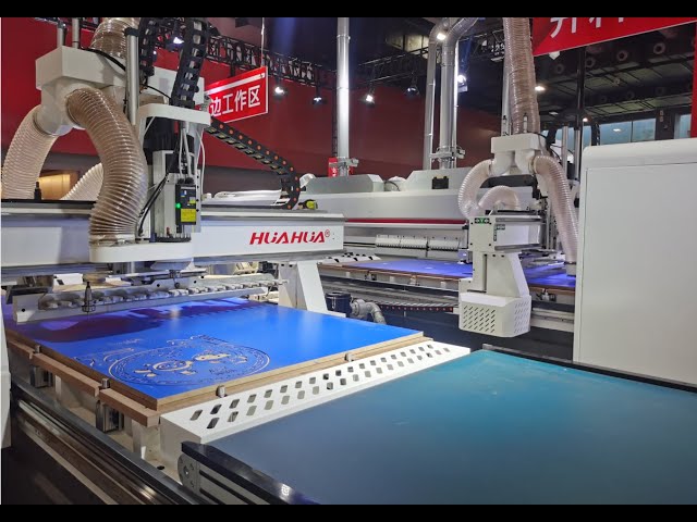 HUAHUA CIFF  SKG 812HZ  CNC nesting machine production line/one to two  nesting line work station