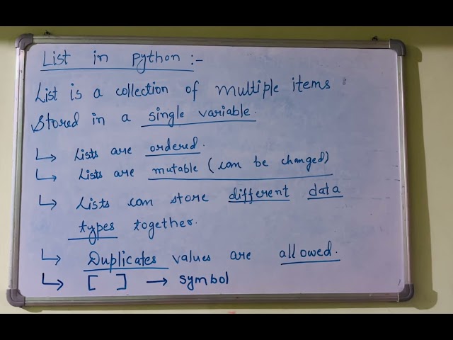 List in python for python beginner and for placement preparation # code cafe #python #coding 