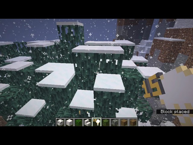 Minecraft into the forever world: new mountain birch tree & new piglin statue near Piglin house