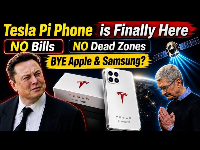 Tesla Pi Phone: NO Bills & Dead Zones? Starlink Direct-to-Cell + AI Infrastructure | Musk's Concept