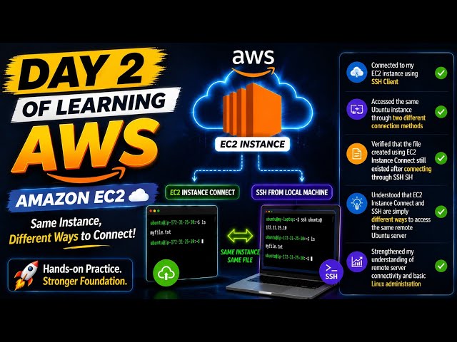 Day 2 [AWS EC2]Connecting same EC2 instance with EC2 instance connect and SSH client[local computer]