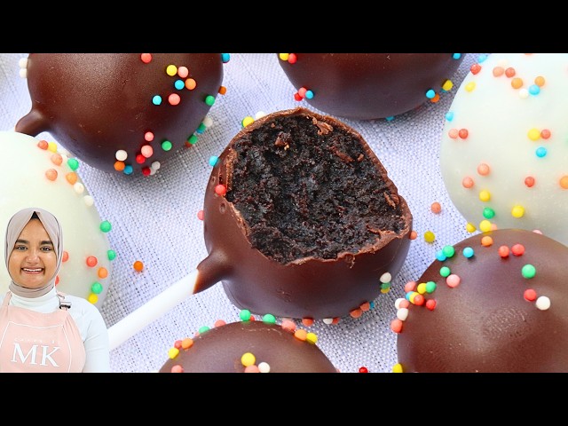 Bakery-style CHOCOLATE CAKE POPS (so moist and easy!)