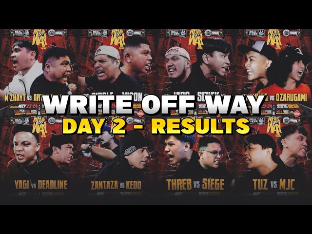 WRITE OFF WAY RESULT (DAY 2) | Jabo vs Si7ick, Diddle vs Mison, Mzhayt vs Article Clipted