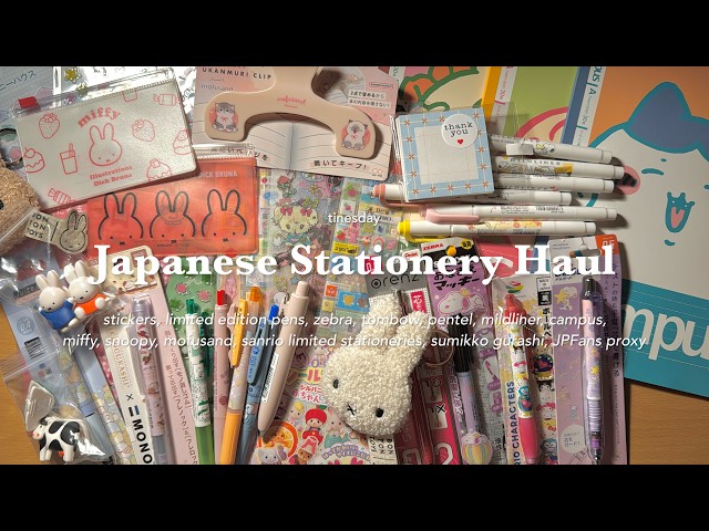 japanese stationery haul ✩° 🎧 ✮ JPFans, limited edition, miffy, sanrio, snoopy, and more, shopping