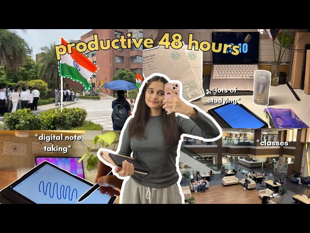 Productive *48 HOURS* Study vlog 📚| Independence Day 🇮🇳+ Huion Note E 