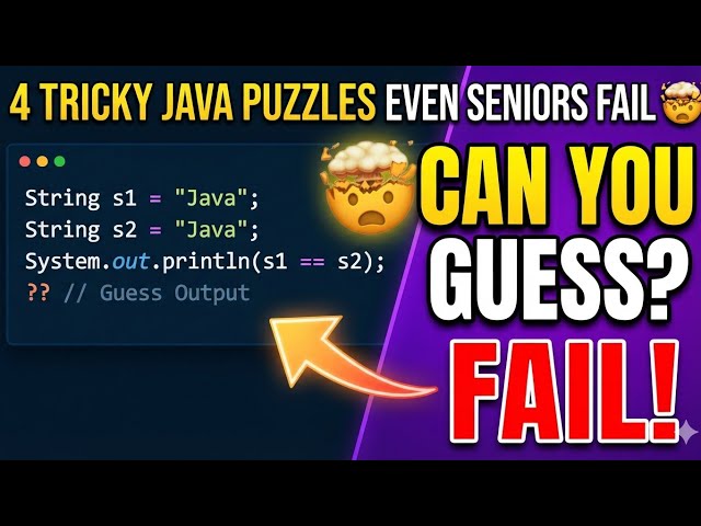 4 Tricky Java Puzzles Even Seniors Fail 🤯 [No Talking]