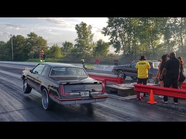 Supercharged LSA Hurst Cutlass on Billet Specialties GS58's (ChiTown Show & Go 2) *RACE FOOTAGE!*