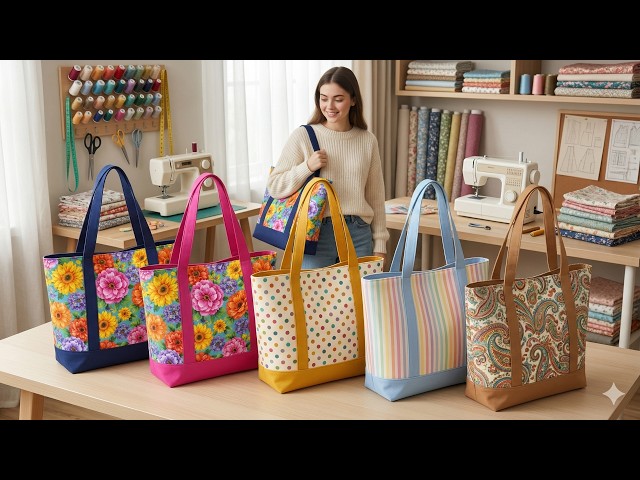 This trendy tote bag is selling like hotcakes at many stores 💟 Gift Sewing Ideas 💟