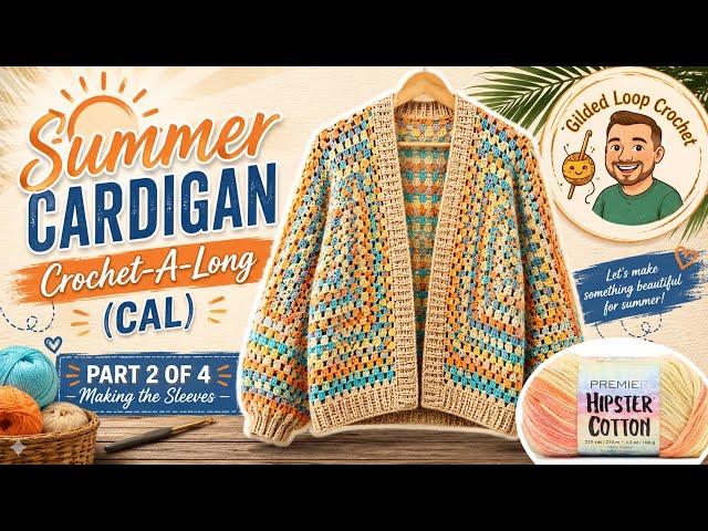 SUMMER CAL - Making a Hexi cardigan! Part 2--forming your tapered sleeves...