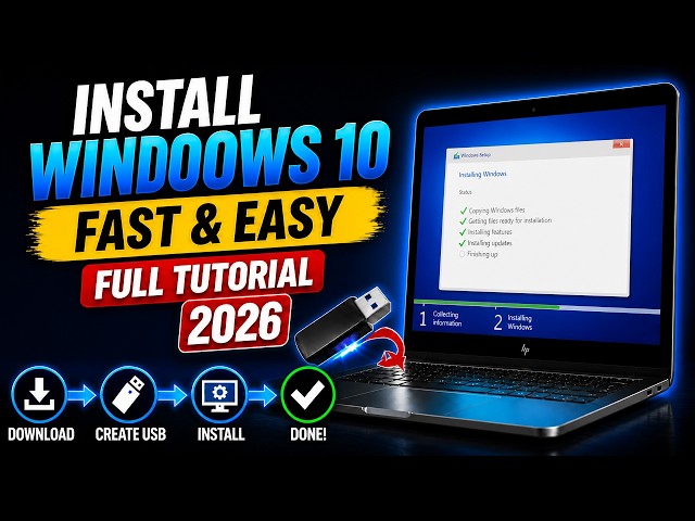 Install Windows 10 Fast & Easy | Full Tutorial 2026