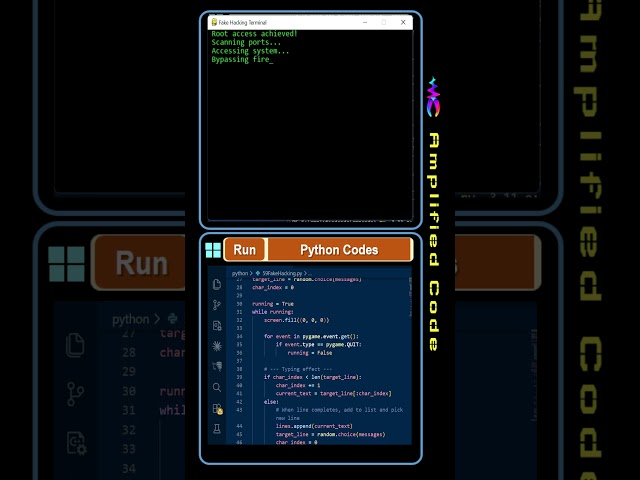 Fake Hacking | Python Pygame