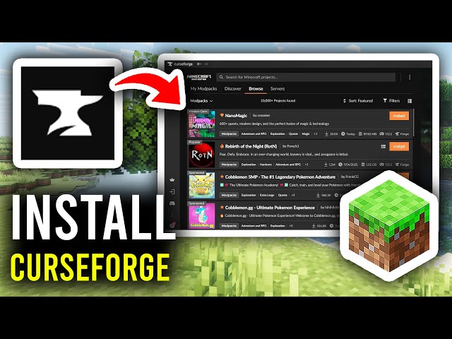 How To Download & Install CurseForge For Minecraft Mods and Modpacks - Step By Step