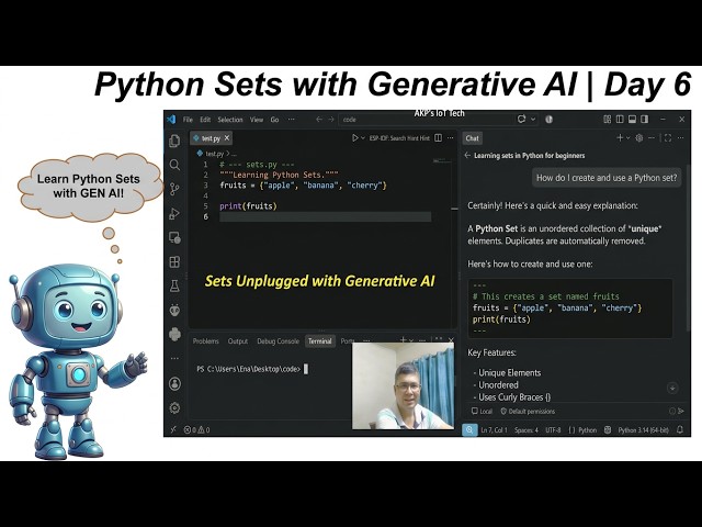 SET in Python  with Generative AI : Python for Beginners- Day 6