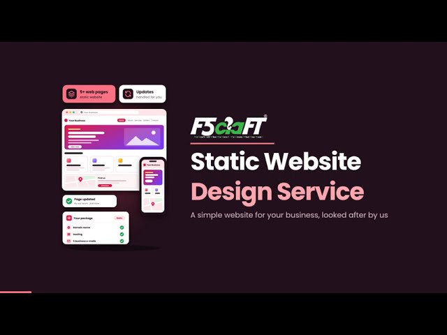 Static Website Design Service | F5CRAFT - Web Development Company