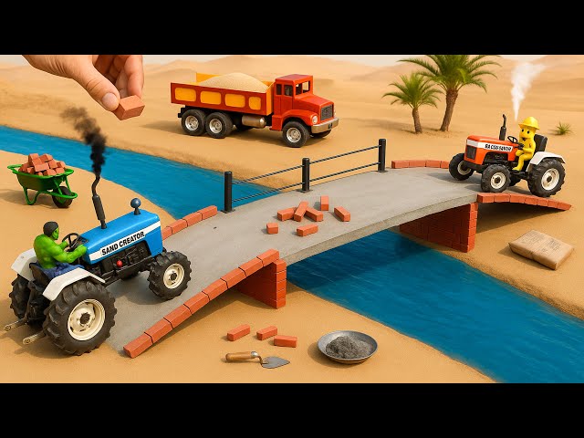 diy mini truck making bricks bridge construction science project @sanocreator