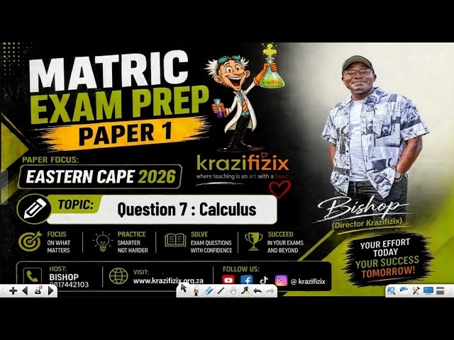 Matric Maths Prep EC 2026 Math P1 Q7 Calculus #krazifizix #fyp #fypシ