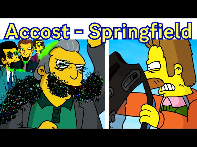 FNF Highest Quality Pibby Simpsons Song is Out!!! ACCOST [Anarchy at Springfield] + Cutscenes