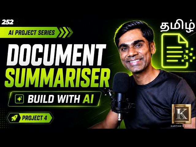 Build an AI App That Summarizes Any PDF | Python + Copilot | Tamil | Karthik's Show