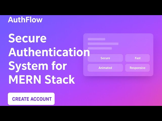 MERN Stack Auth with JWT & Password Reset | Full Authentication System Step‑by‑Step
