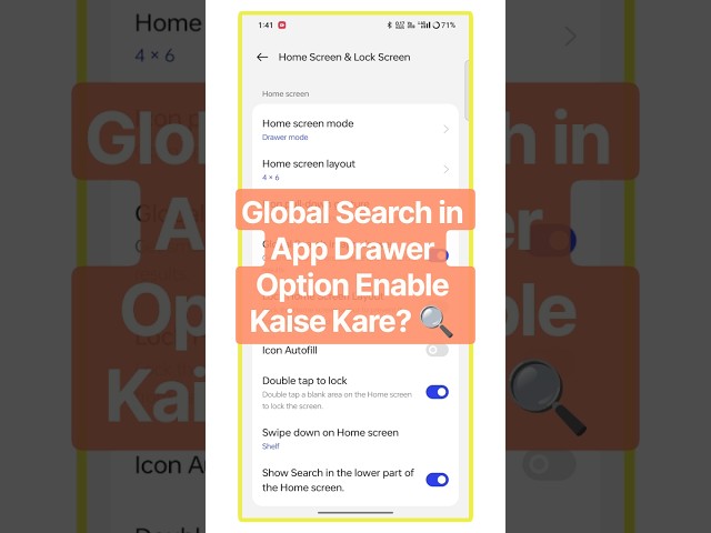 Global Search in App Drawer Option Enable Kaise Kare? 🔍 | App Drawer Search Setting