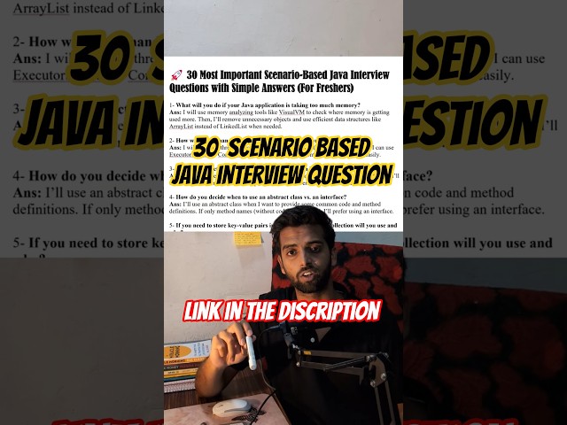 30 scenario-based Java interview questions 🔗 Link in description. 🖇️