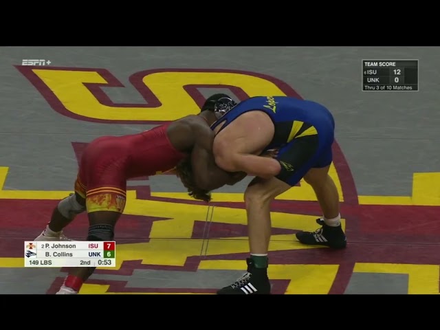 149lbs Paniro Johnson (Iowa State) vs  Brady Collins (Nebraska Kearney)
